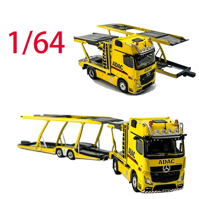 

GCD литой под давлением масштаб 1/34, двухэтажный грузовой прицеп Mercedes Actros, модель автомобиля из сплава, игрушки для мальчиков, коллекция подарков