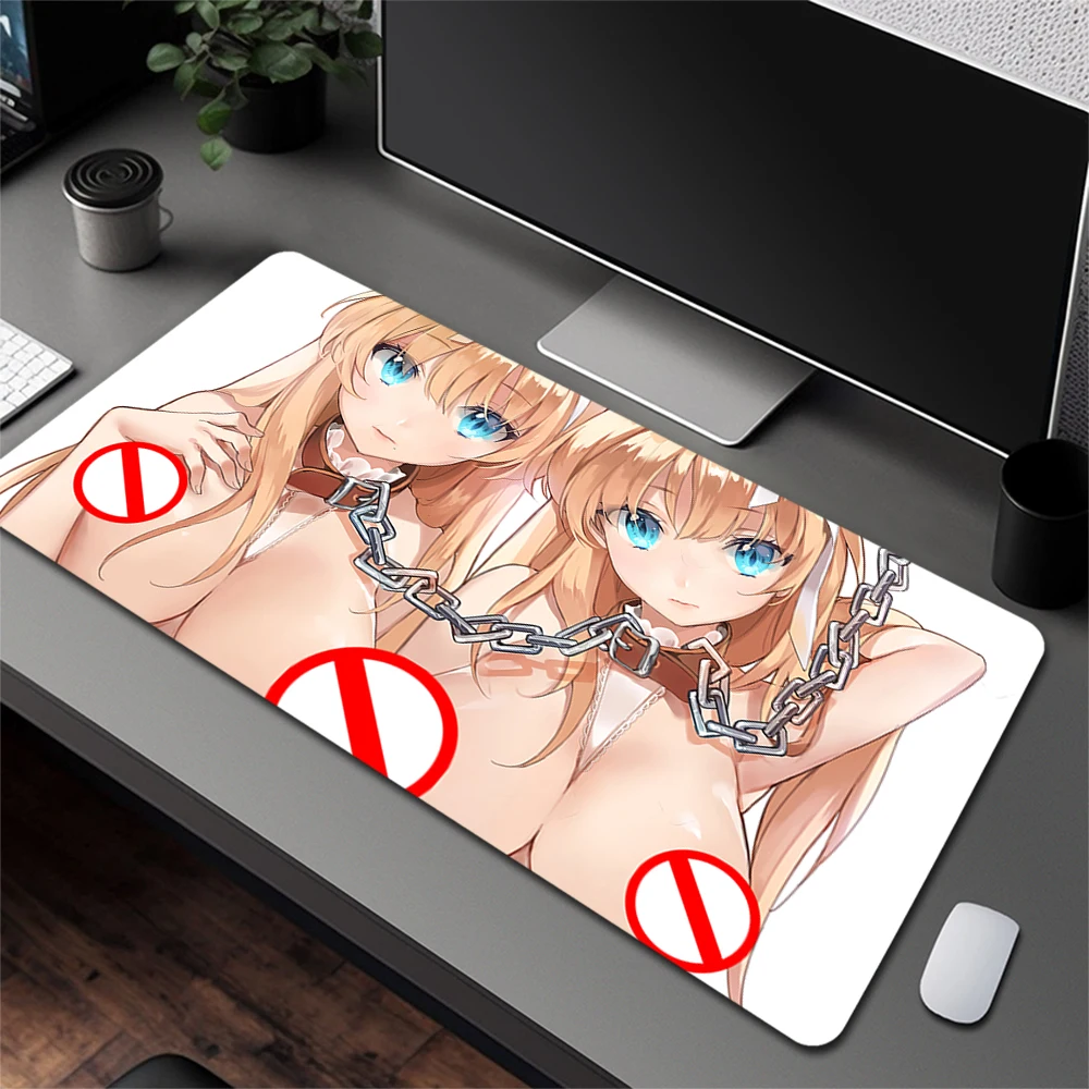 R18 Gaming Mousepad Gamer Computer Mouse Pad Hentai Nude Sexy Big Boobs Nipple Mouse Mat NSFW Large Ass Keyboard Pad Desk Mat XL