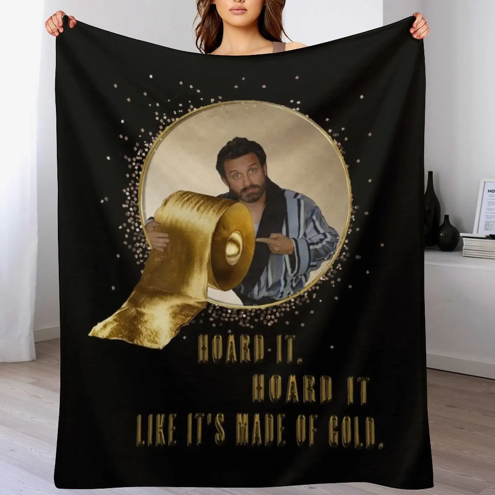 

Hoard it. Hoard it like it's made of gold Throw Blanket Soft Plaid heavy to sleep warm for winter Soft Big Blankets