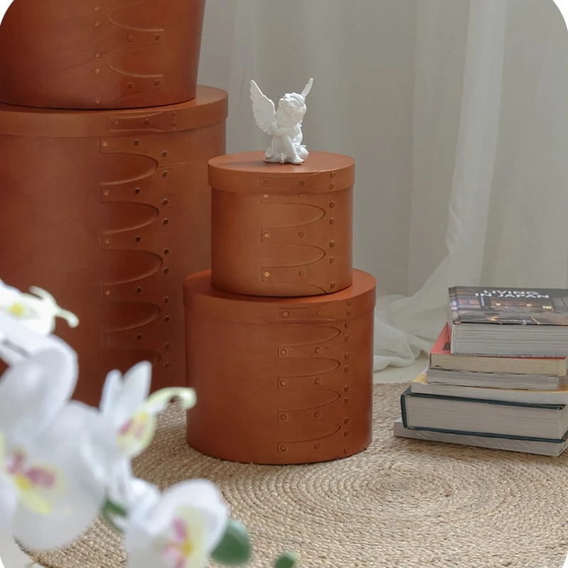 ヴィンテージ木製収納チェスト 日本の装飾ビン 蓋付き 大容量 ホームストレージ ミッドセンチュリーモダン 雑貨オーガナイザー