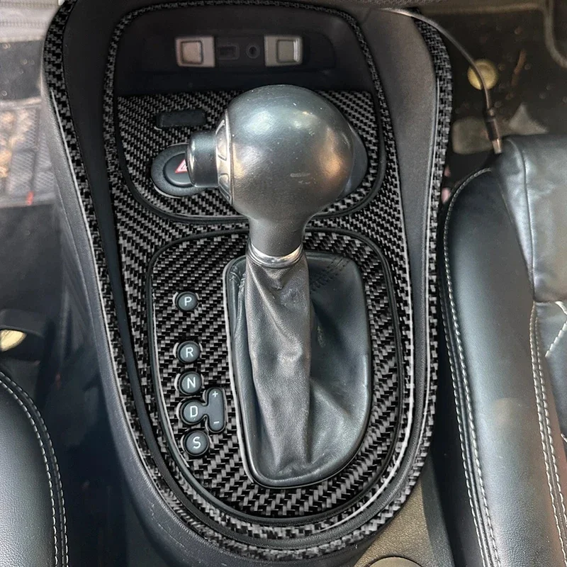 For SEAT Leon Mk2 1P 2008-2012 Soft Carbon Fibre Car Central Control Gear Shift Air Outlet Panel Trim Sticker Car Accessories view 3