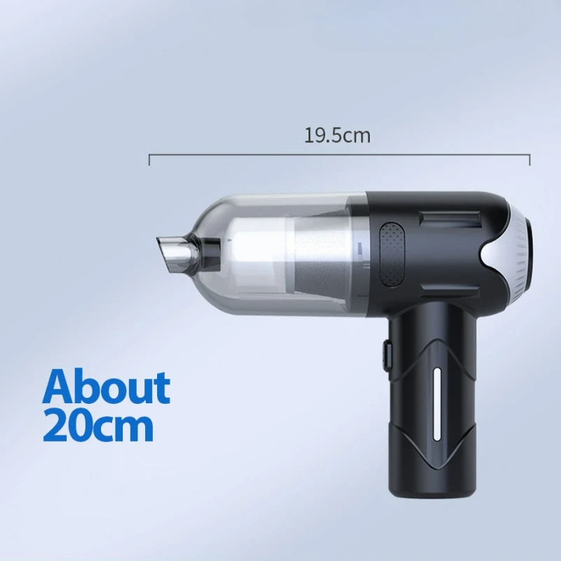 High-power Wireless Vacuum Cleaner for Pet Hair and Dust, Handheld Portable Home Vacuum Cleaner with Metal Meshes USB Charging