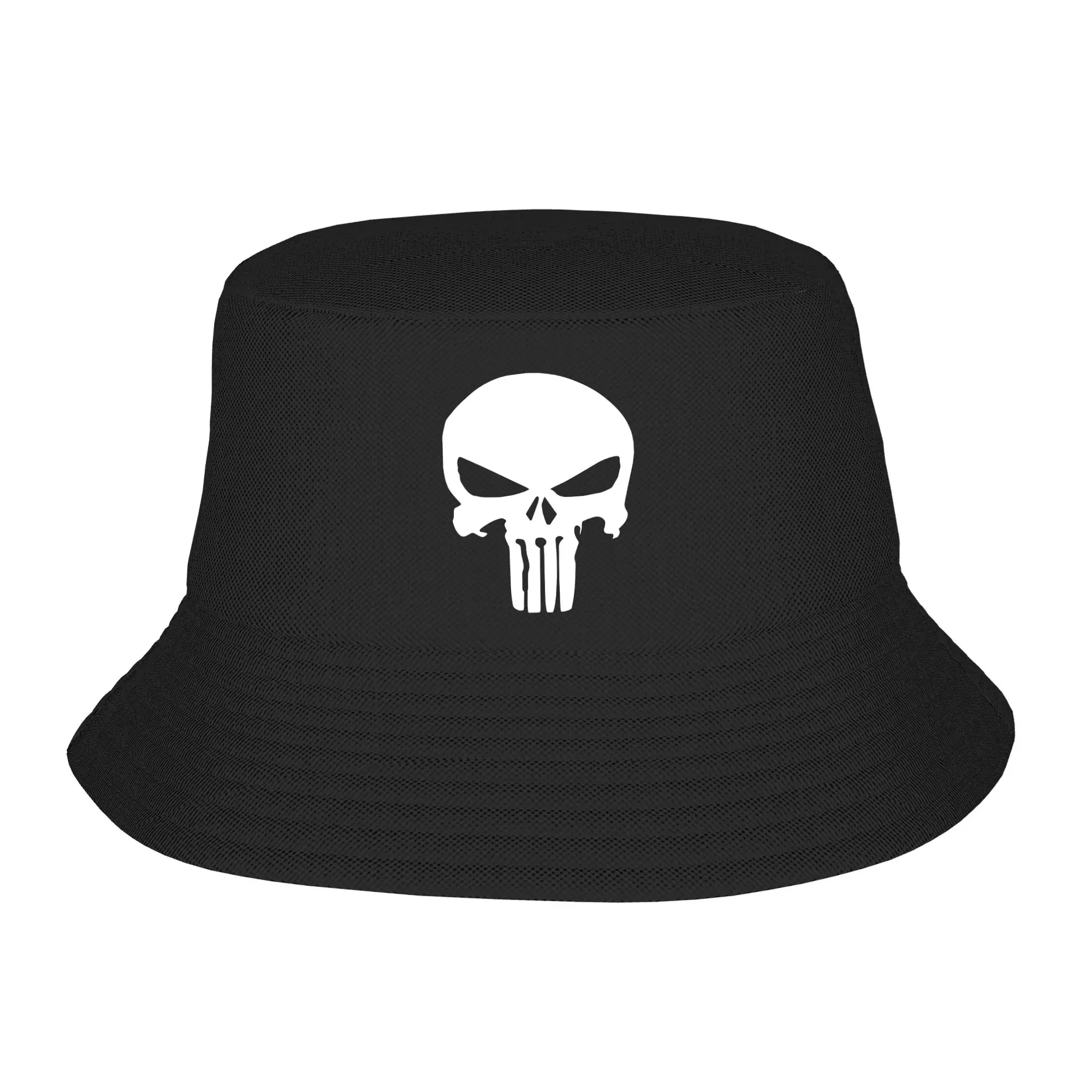 Comic Skull Bucket Hat For Women  Fisherman Hats Casual Travel Hiking Caps Breathable Hawaii Graphic Visor Hats