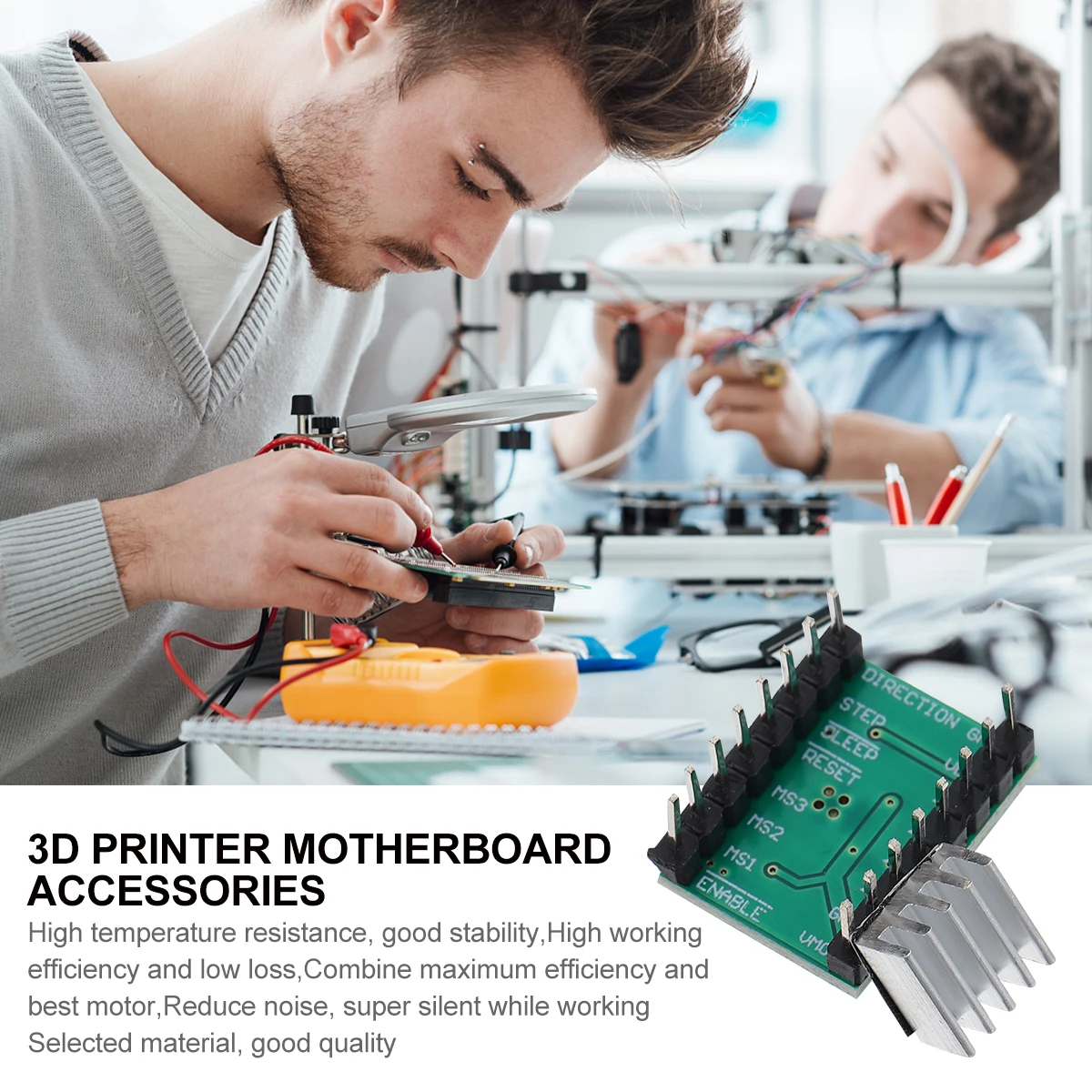 

4PCS Stepper Motor Driver 1A Peak Silent Controller 3D Printer Parts High Temp Resistance Stability Efficient Motor Quiet