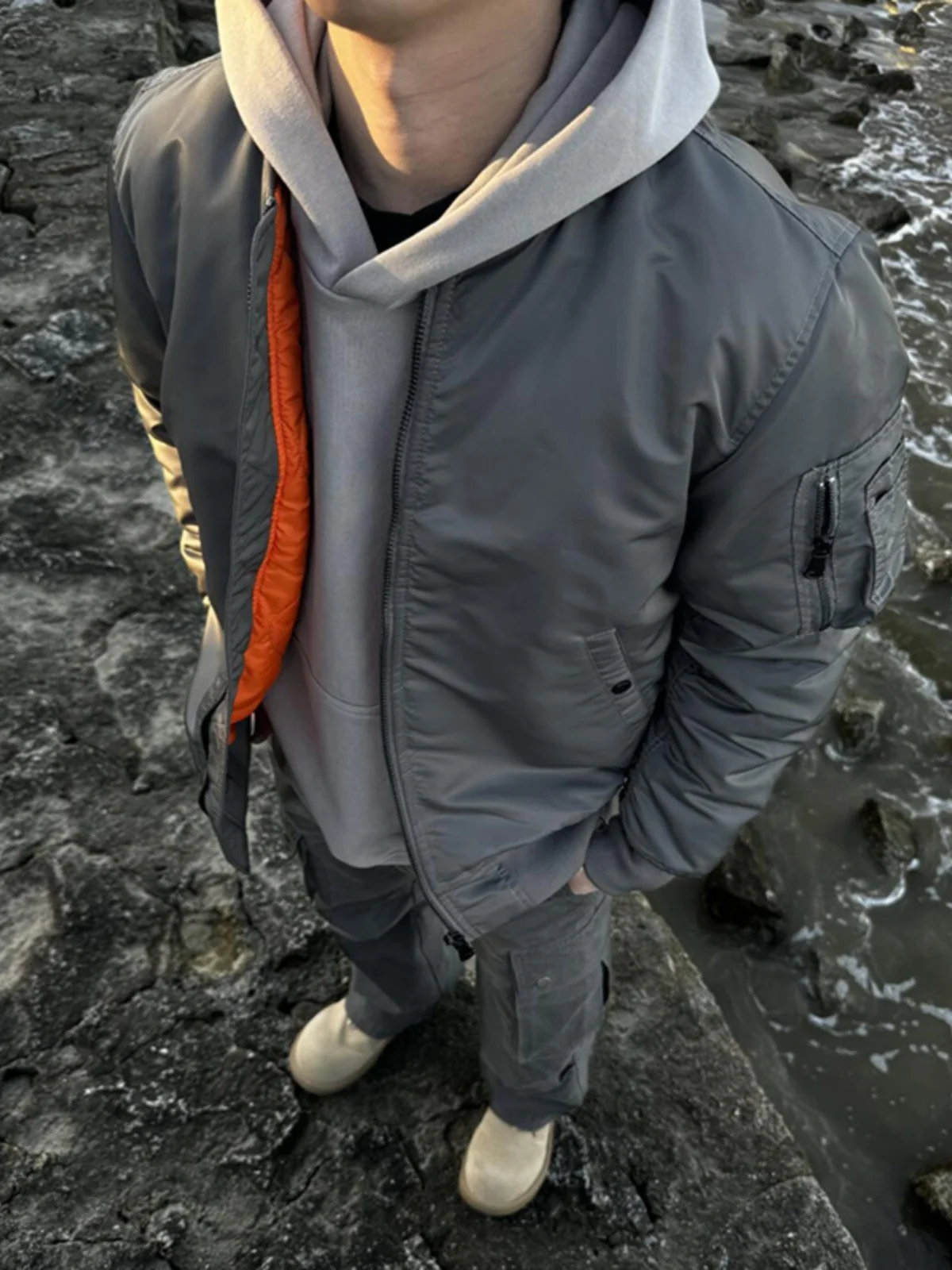 

MA Pilot Jaet Cotton Coat Men Winter American Sle Thiened Baseball Cleanfit Workwear Thi Outerwear Youth Casual Poly...