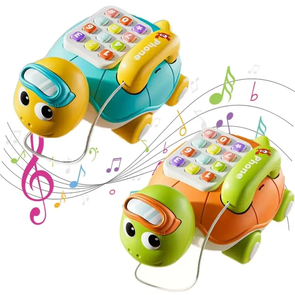 ABS Musical Turtle Crawling Baby Toys Simulation Puzzle Baby Piano Music Light Toy Interactive Early Educational