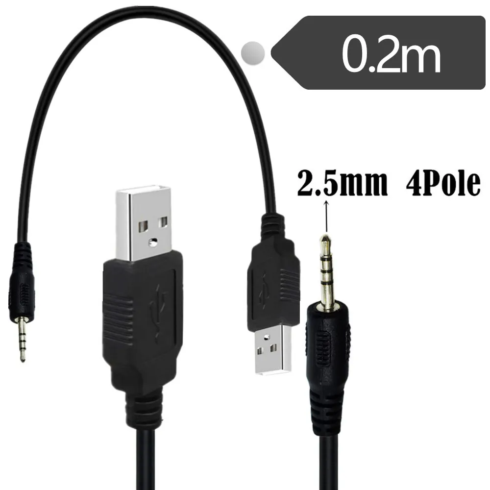 Cabo de interface de relógio espião usb 2.0 a 2.5mm jack plug transferência de arquivo mp3/mp4 carregamento cabo de dados de conversão de áudio bluetooth