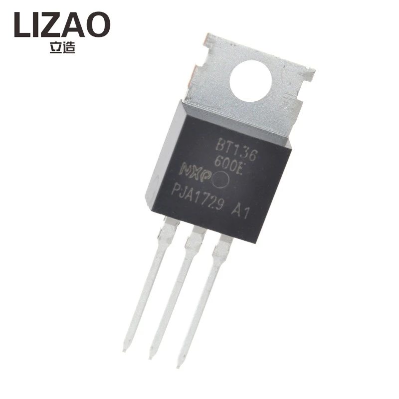 LIZAO 10PCS BT136-600E Triac, BT136 600V 4A Tiristor Bidirecional, Novo Componente Eletrônico Discreto Original
