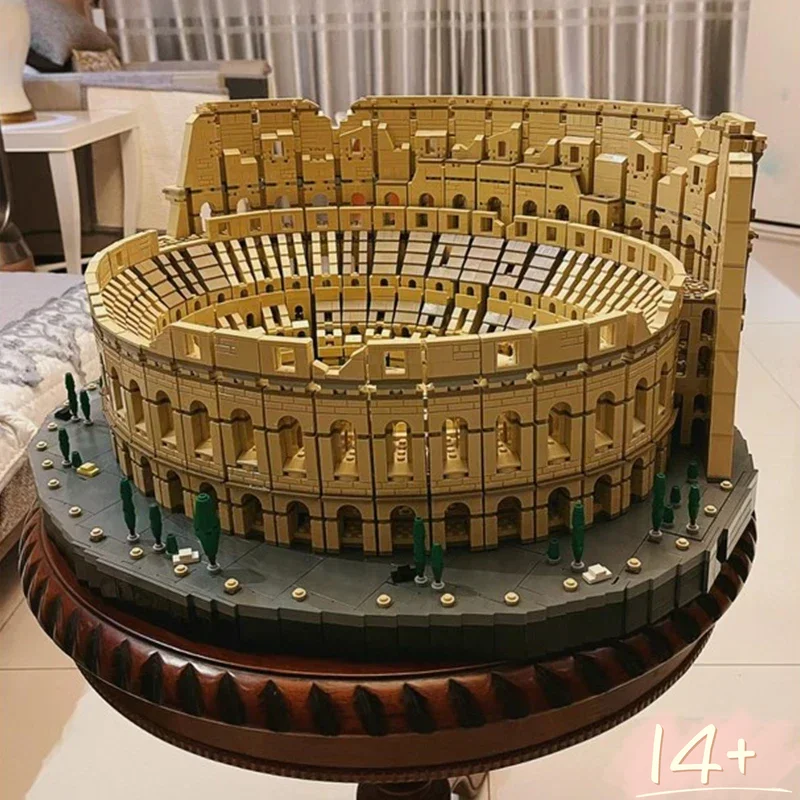 9036 peças grande arquitetura cidade o coliseo modelo blocos tijolos crianças brinquedos compatíveis