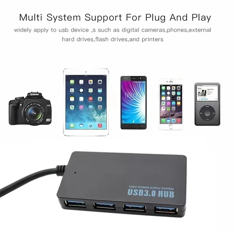 USB 3.0 HUB Adapter Extender 4 Ports USB 3.0 HUB Docking Station High Speed Date Transfer for Pc Laptop Accessories USB Splitter