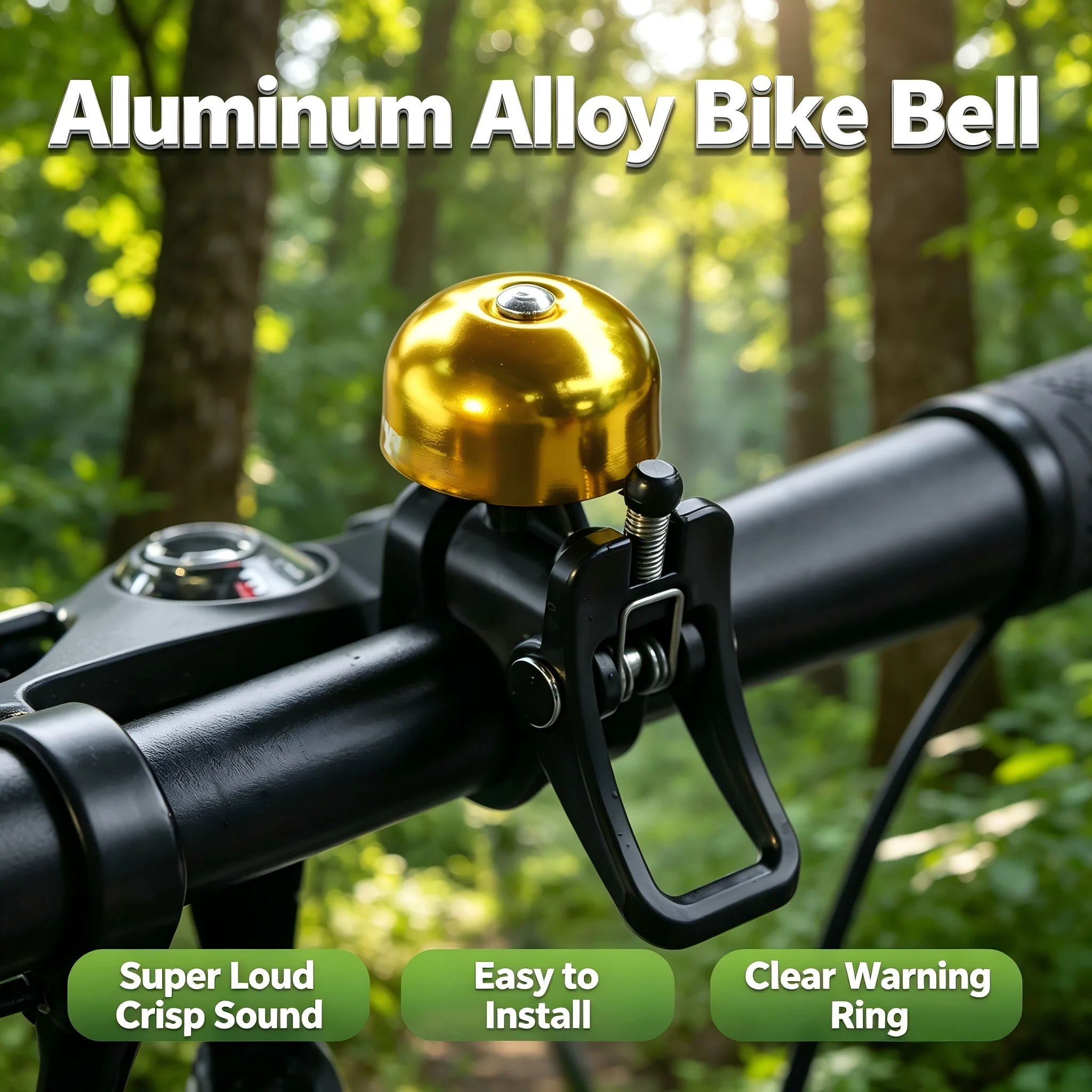 Aluminiumlegierung Fahrradklingel Super Lauter Klarer Klang Fahrrad-Ringklingel Universelles Fahrradzubehör für Mountainbikes, Rennräder & Kinderfahrräder