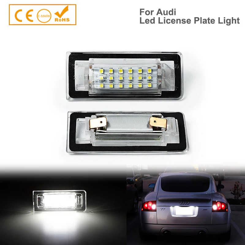 

For Audi TT MK1 1999-2006 LED Licence Number Plate Lamps Bulbs Xenon White Colour