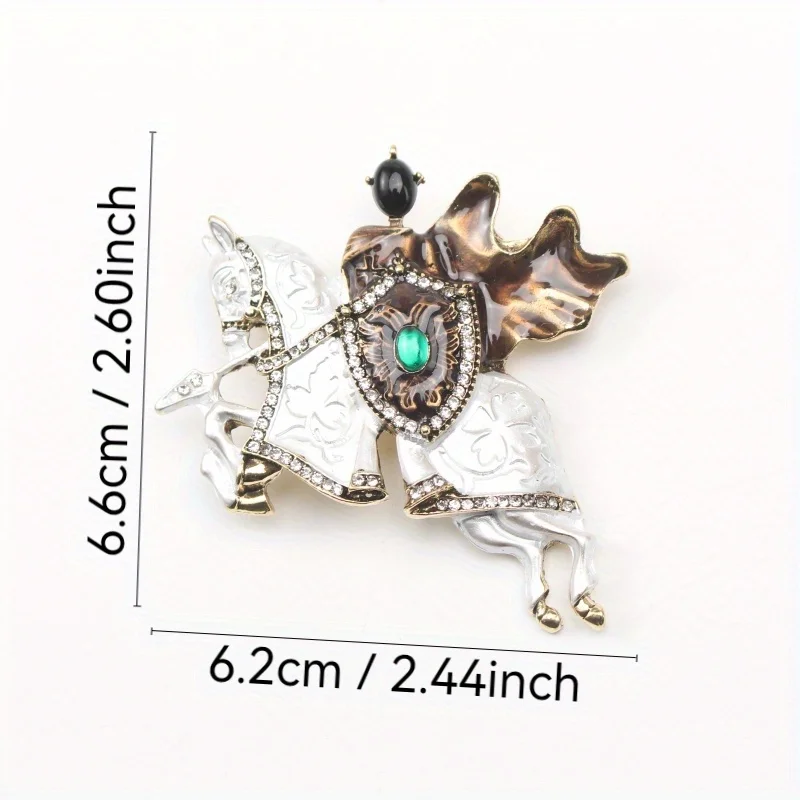 Stylish Retro Fairy Knight Brooch Style Sweater Brooch Don\'t Fight Riding Knight Coat Accessories