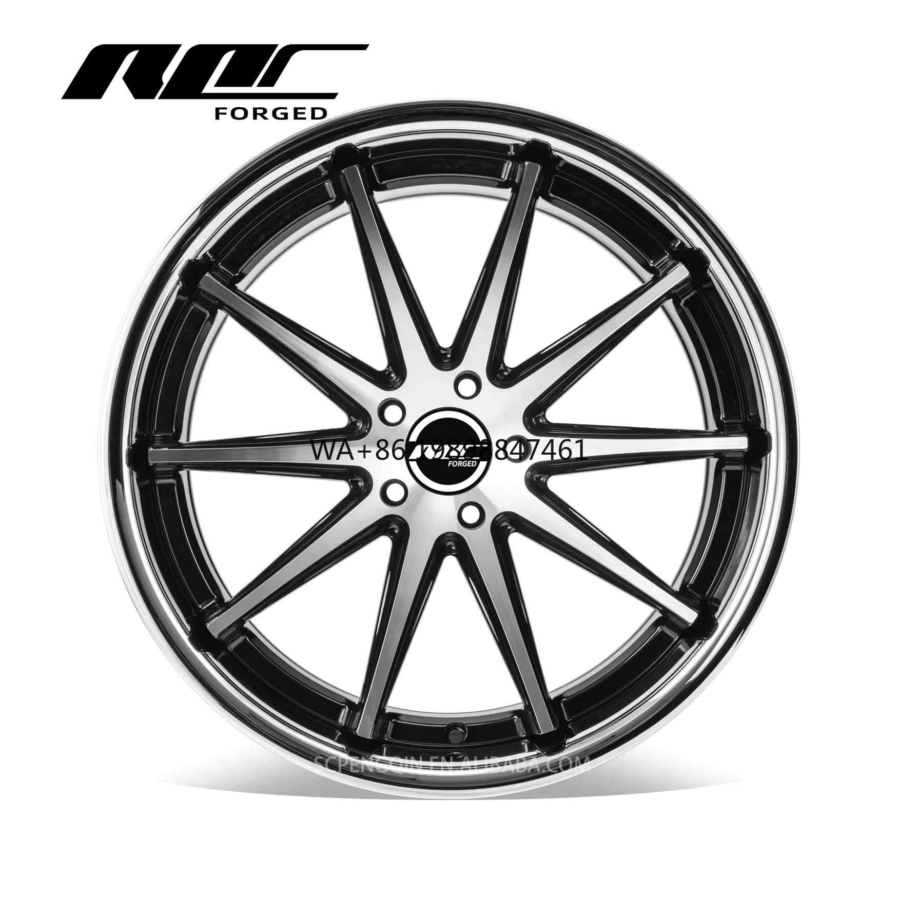 

ROC Custom 10 Spoke Forged Wheel Lightweight Forged Wheels RFC10 5x114.3 5x120 Wheels for BMW 3 Series Lexus IS Tesla Model 3