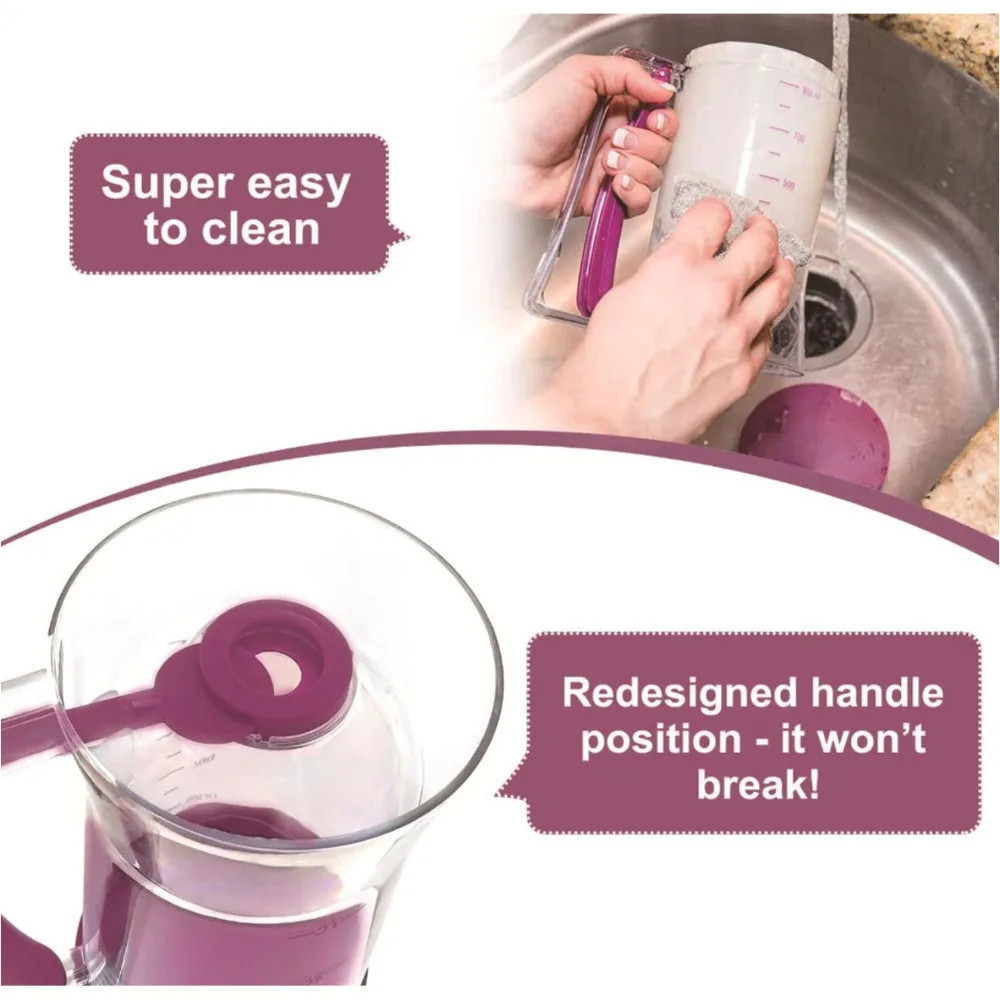 Hand-Held Pancake Batter Dispenser Plastic Leakproof Crepes Batter Separator Scaled Large Capacity Batter Funnel Cupcake