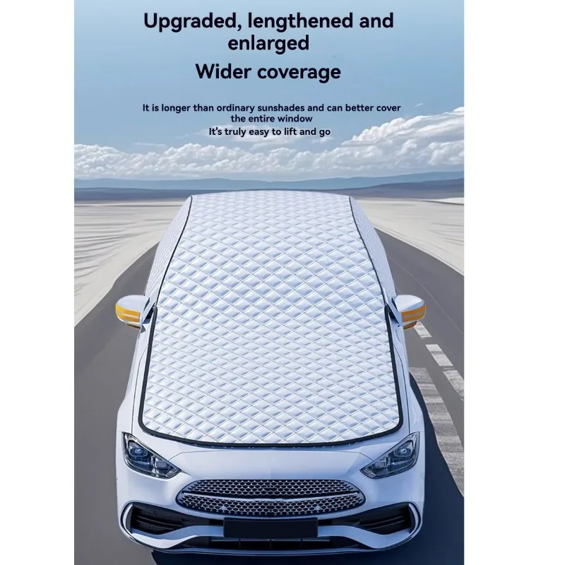 

Frost And Snow Protection Thickened Cotton Car Snow Cover Silver Universal Fit For SUV And Sedan Models