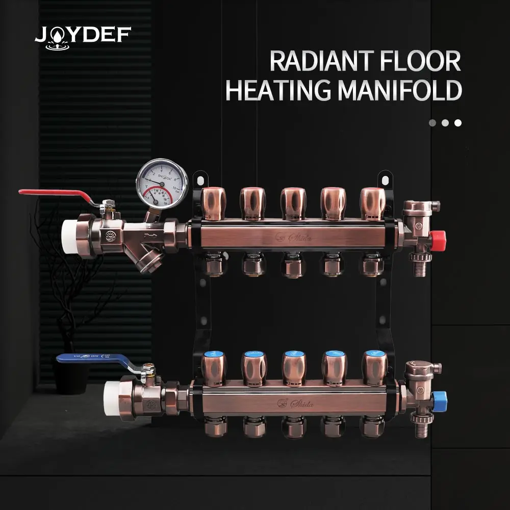 

Radiant Heat PEX Manifold Set Compatible with 1/2" PEX Tubing,ABST Floor Heating Manifold for PEX Hydronic Radiant Floor Heating