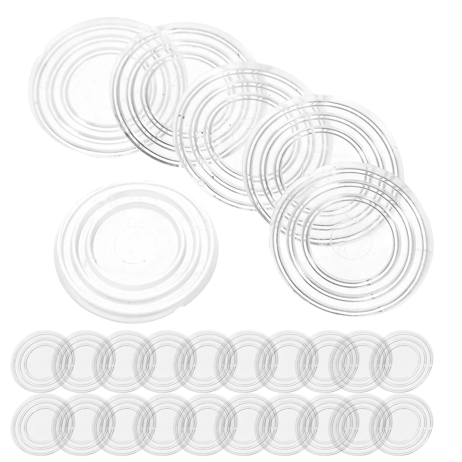 100 Pcs Glass Anti-slip Spacer Clear Furniture Bumpers Tabletop Desktop Cabinet Protector Pp Plastic Drawer