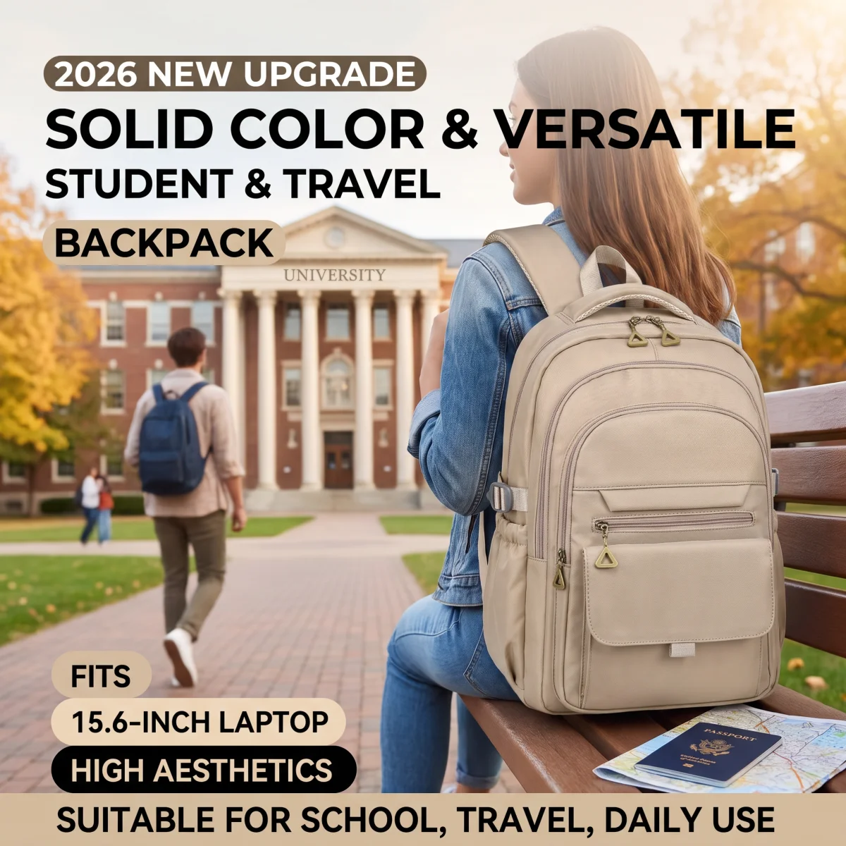 2026 New Upgrade A Multi-layer Waterproof And Stylish Backpack Oxford Large-capacity Simple Commuter Out-of-town Student Backpac