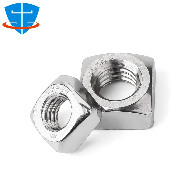 

50/2pcs DIN557 M3 M4 M5 M6 M8 M10 M12 M16 M20 304 A2 A4 316 Stainless Steel Square Nuts Blue Zinc Plated Steel Quadrangle Block