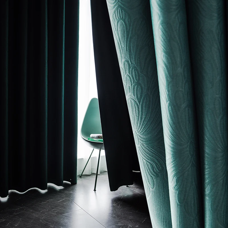 Custom Thickened Blackout Curtains for Bedroom Living Dining Room Sunshade Light-blocking Heat Insulation Modern Decor - Image 5