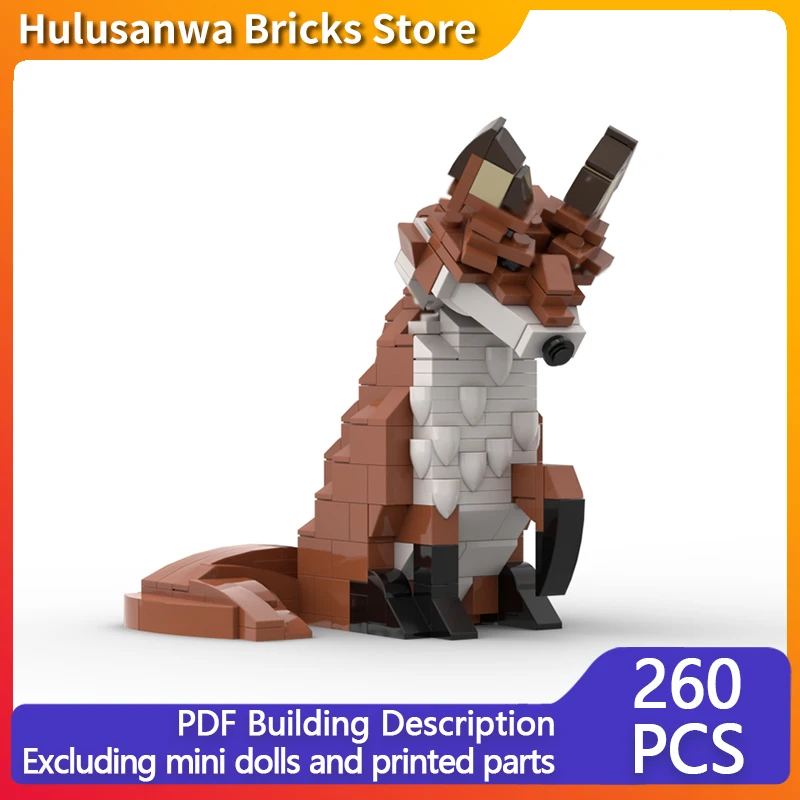 Creadores serie Animal modelo MOC bloque de construcción zorro naranja oscuro tecnología Modular regalos vacaciones montar juguetes para niños traje