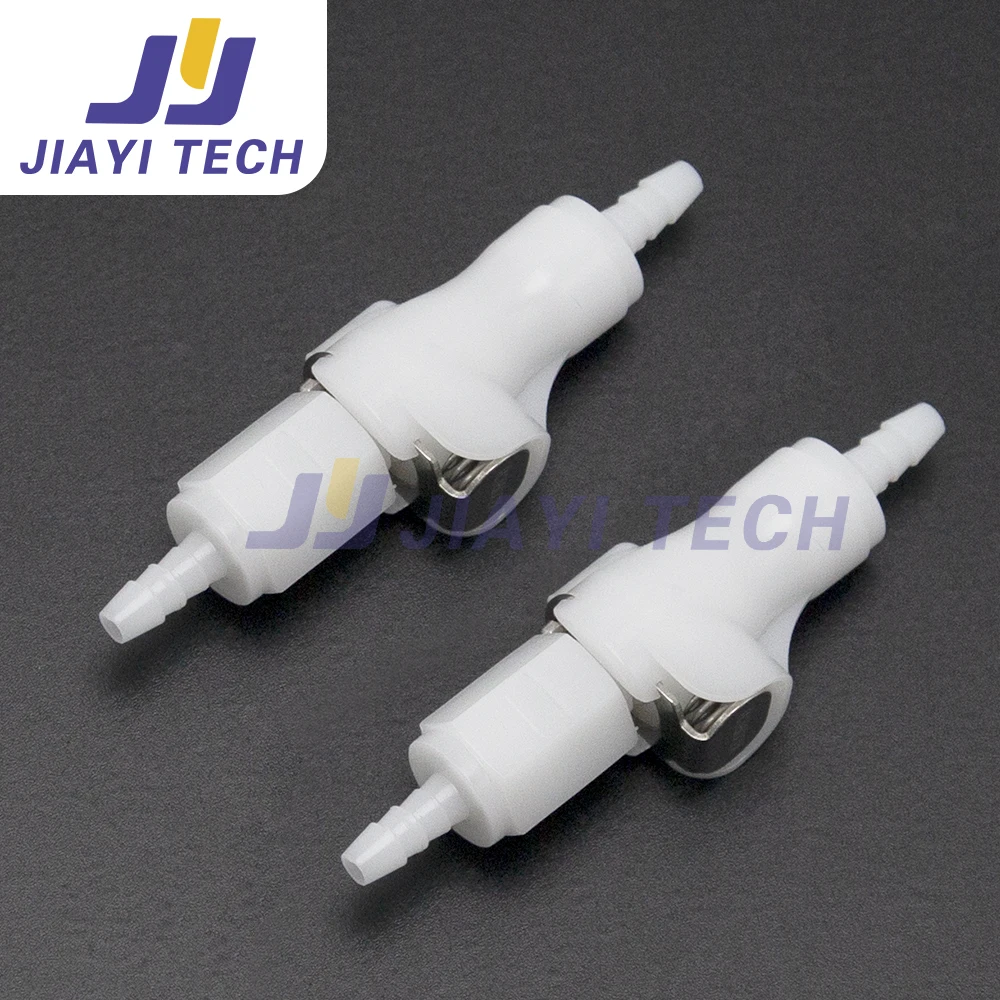 2Pcs Ink Pipe Inkjet Printer Starlight Adapters Double Check Valve Fittings With Shut-off Valves Pagoda Fittings Ink Pipe