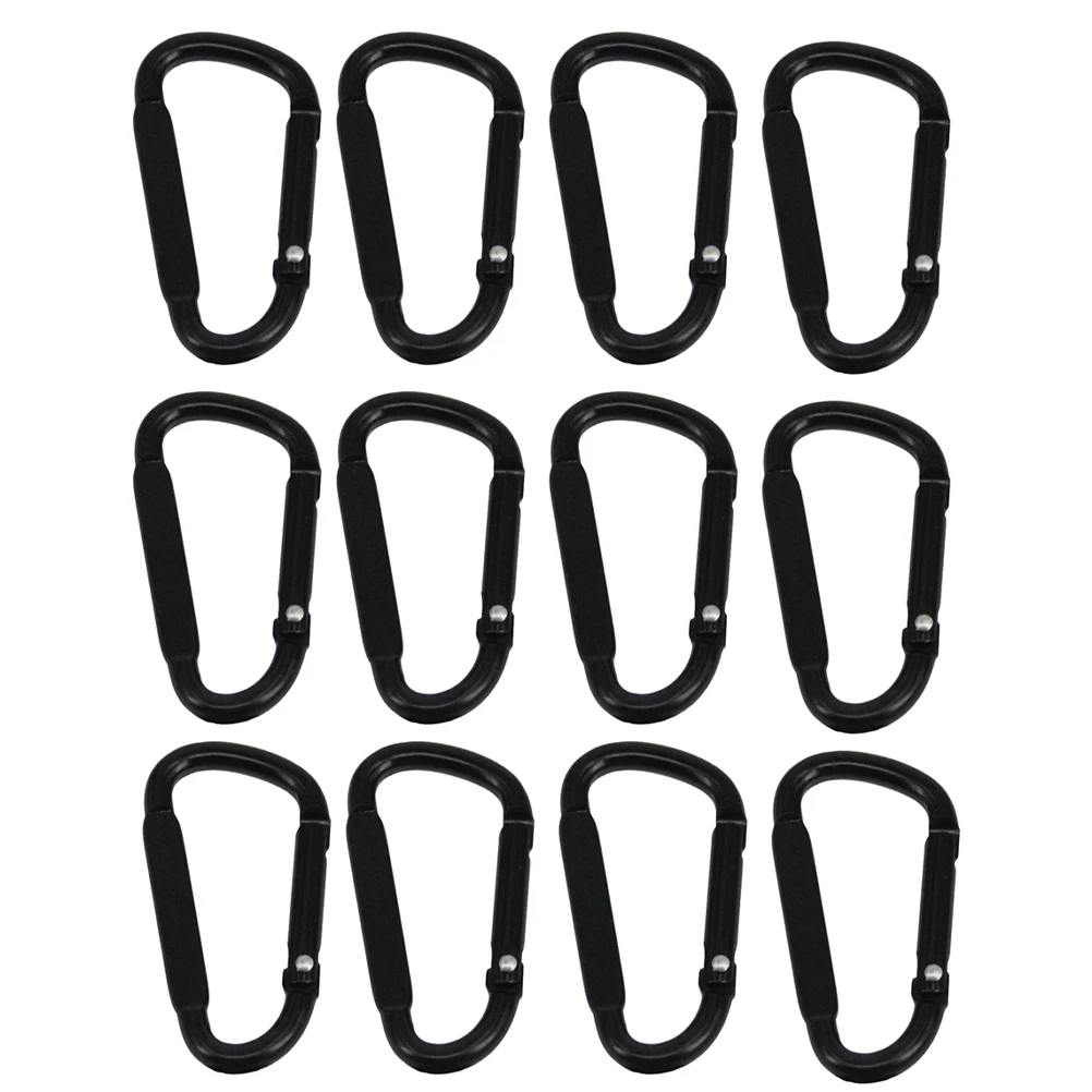 

40pcs Safe Climbing Carabiner D-shaped Buckle for Hiking Camping Travel Portable Heavy Duty Aluminum Alloy Keychain Bag Hook