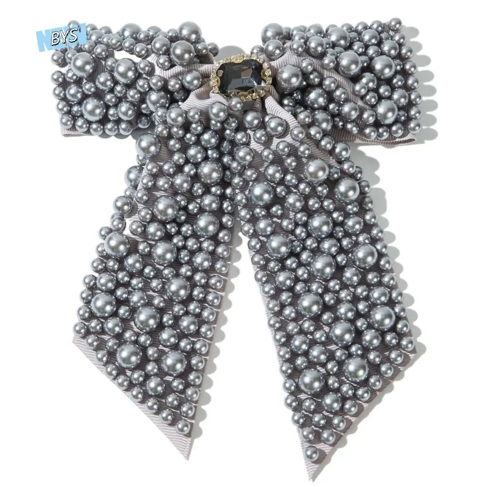 

Sweet Pearl Bow Hair Clips Fashion Beading Beads Bowknot Hairpin Hair Jewelry Heavy-duty Bow Spring Clip Hair Accessories