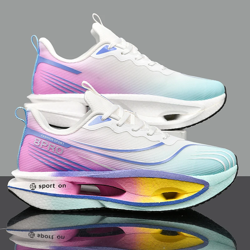 

Men Women carbon racing running shoes four seasons new breathable lightweight outdoor casual sneakers couple speed sports shoes