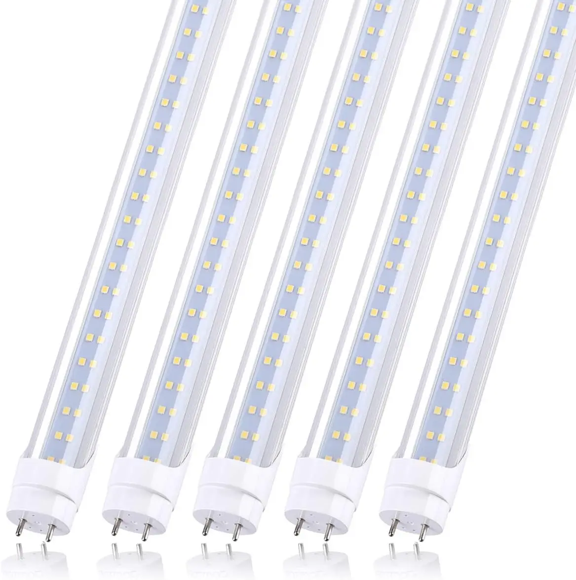 T8 LED Tube Light Two Rows LED Chips 4FT 28W, 80W Replacement LED Bulb Lights, 3360 Lumens, Cold White 6000K,