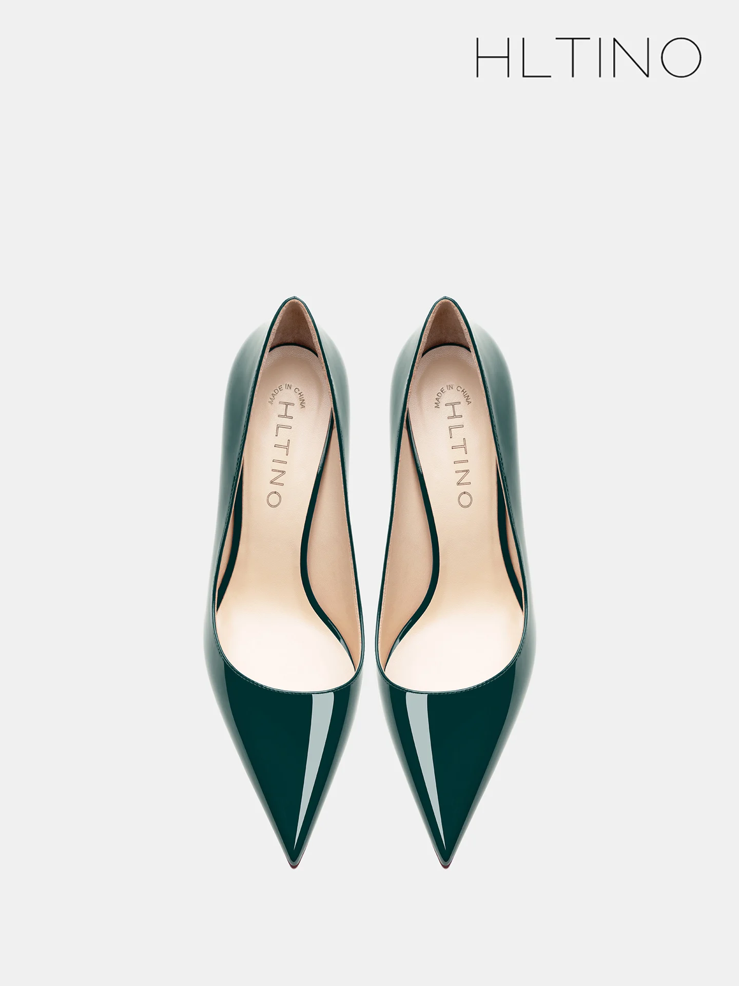 اليشم الأخضر المرأة الصيف الخريف أحذية النساء أشار تو عالية الكعب الفاخرة مصمم السيدات مضخات لفصل الربيع #5