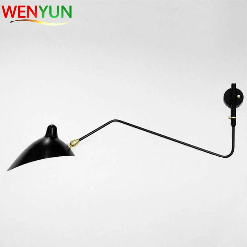WENYUN Nordic Spider Serge Mouille Wall Lamps Aluminium Adjustable Long Arm LED Light for Bedroom Living Study Room Home Decor
