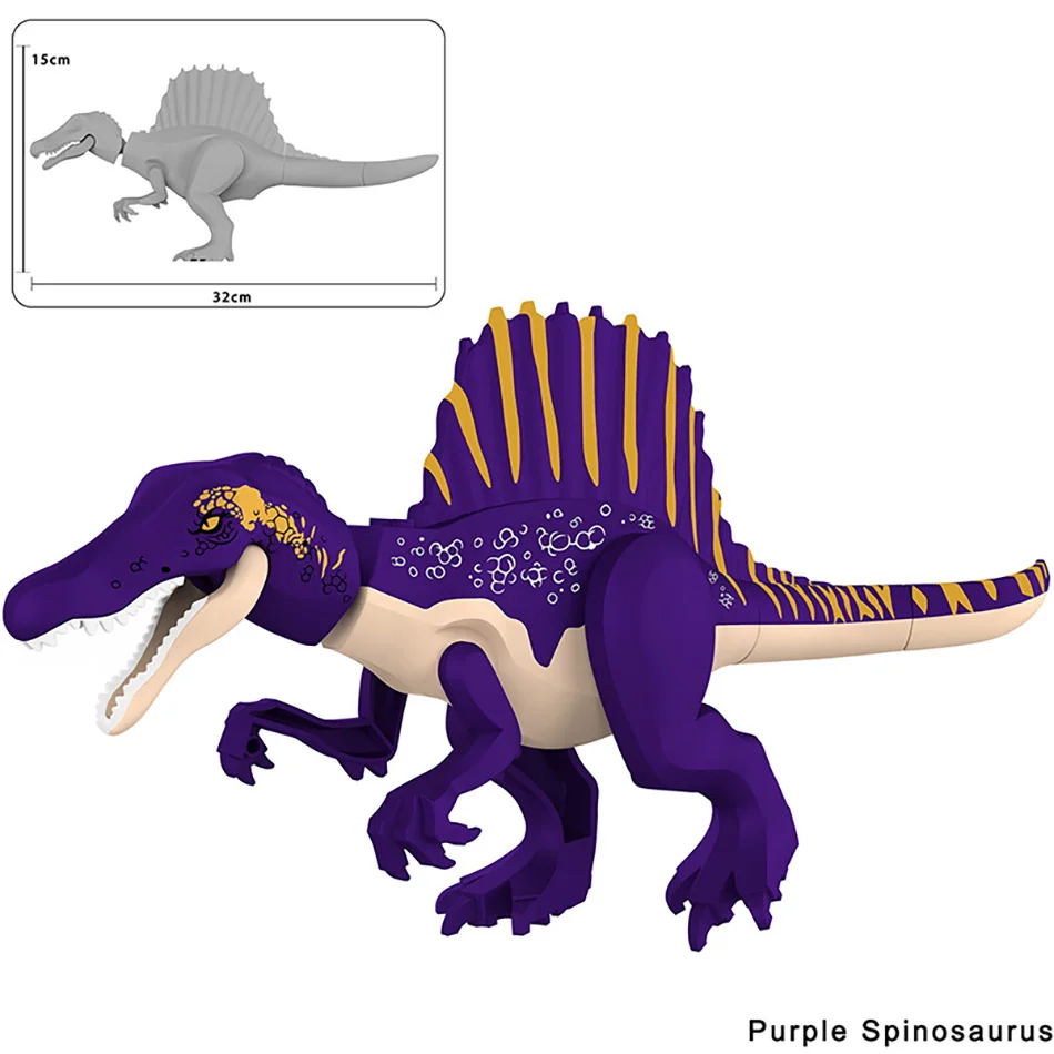 Jurassic Dinosaurier-Welt Großes Spinosaurus-Modell Bausteine-Set DIY Jurassic Dino Park Montage-Spielzeug für Jungen Geschenke