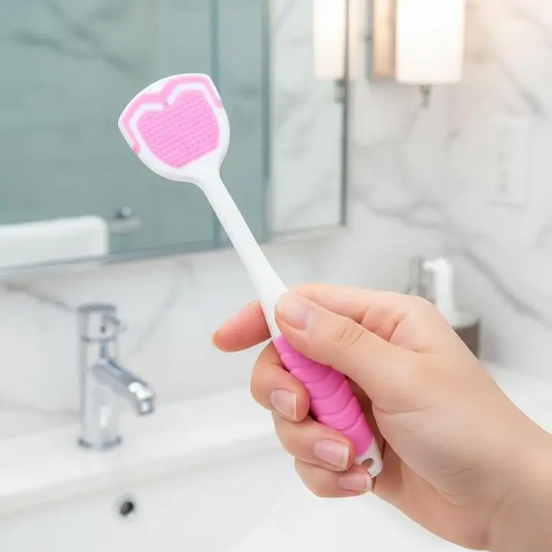 4 Pcs Portable Silicone Tongue Scraper Eco-Friendly Food Grade Tongue Cleaner Remove Bad Breath for Daily Oral Care
