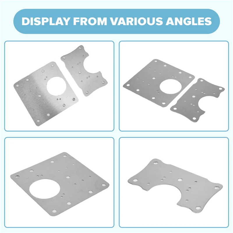 A50M-10 PCS Hinge Mounting Repair Plate Stainless Steel Bracket Fixing Plate With Screws For Furniture Wardrobe Cupboard