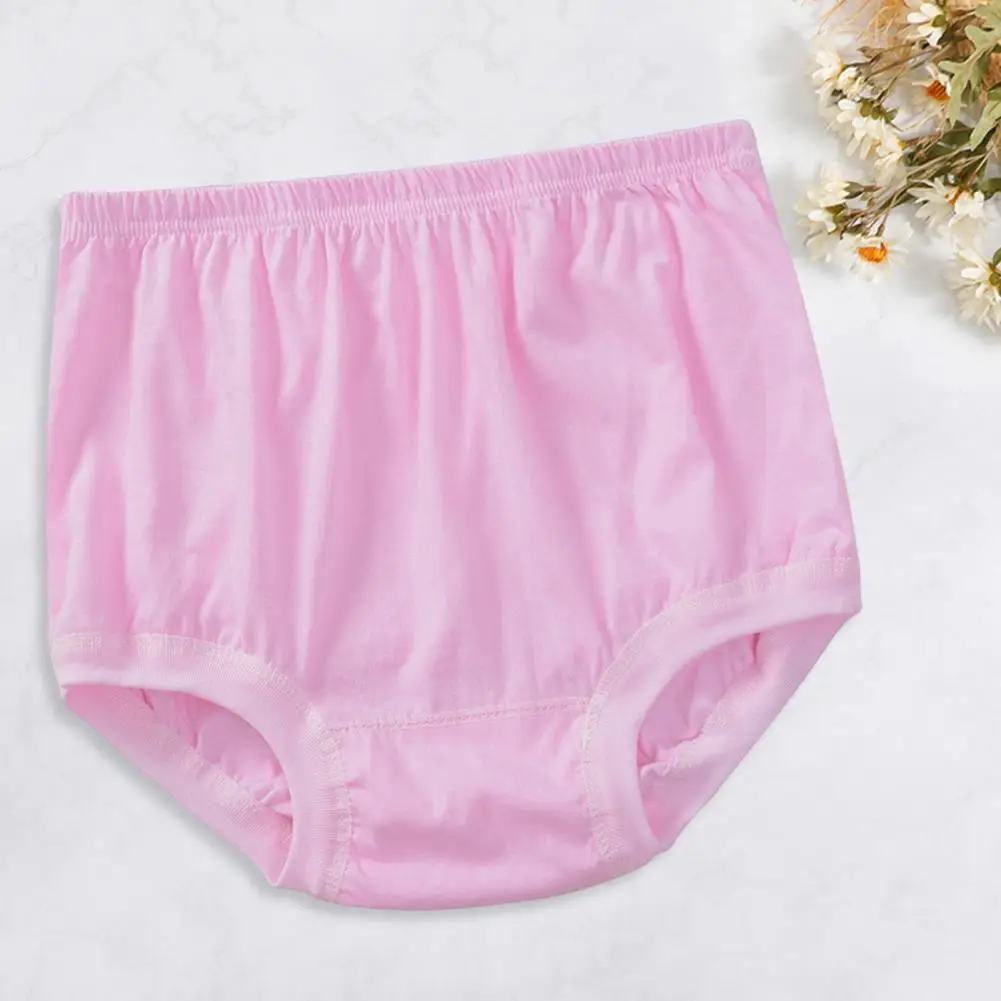 Plus Size Triangle Underwear Comfortable Cotton Panties for Mid-aged Women Elastic Waist Plus Size High Waist for Mother