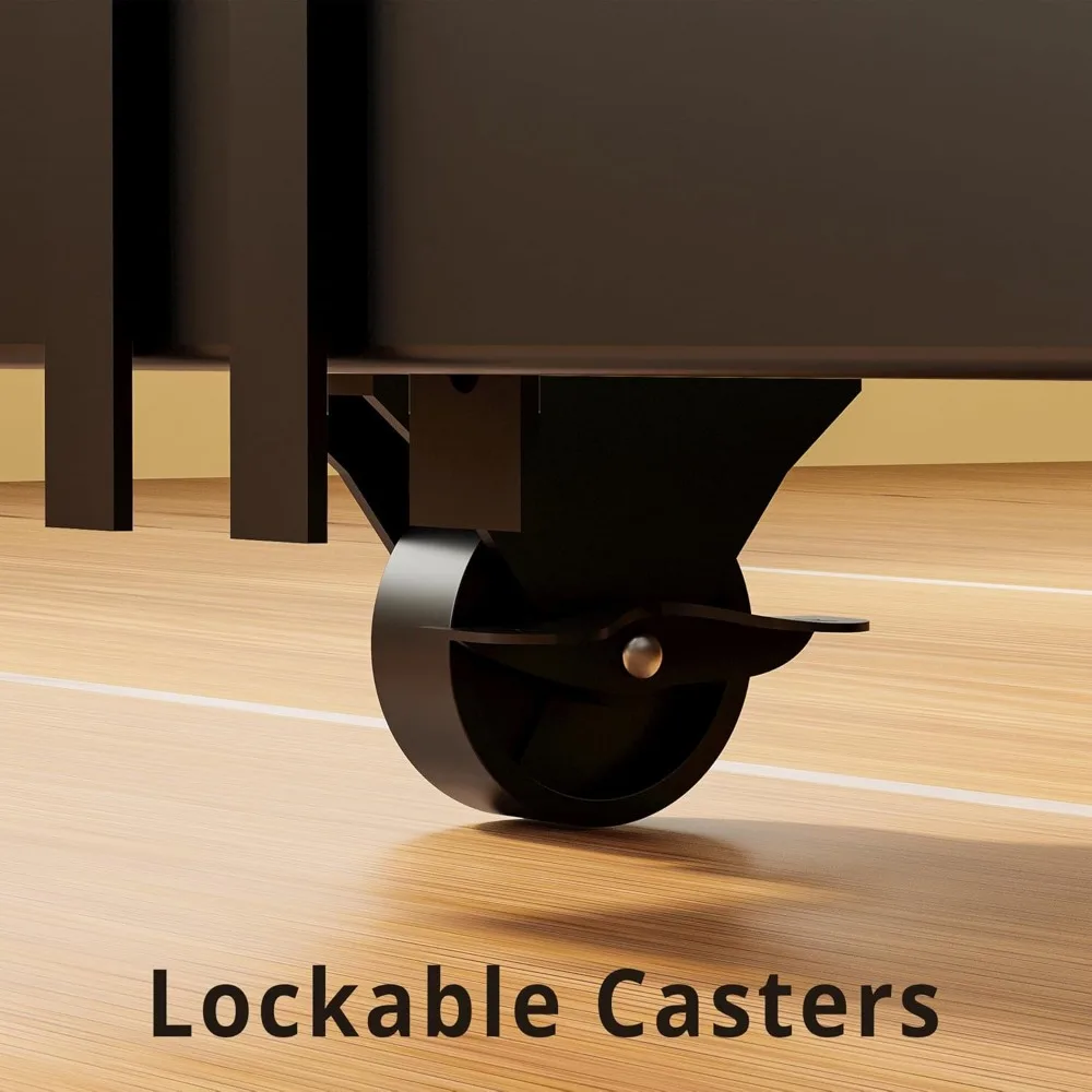 เตียงนอนคู่โลหะแข็งแรงพร้อมหัวเตียงหุ้มเบาะ เตียงเสริม และแท่นชาร์จสำหรับพื้นที่ใช้สอยและห้องนอน