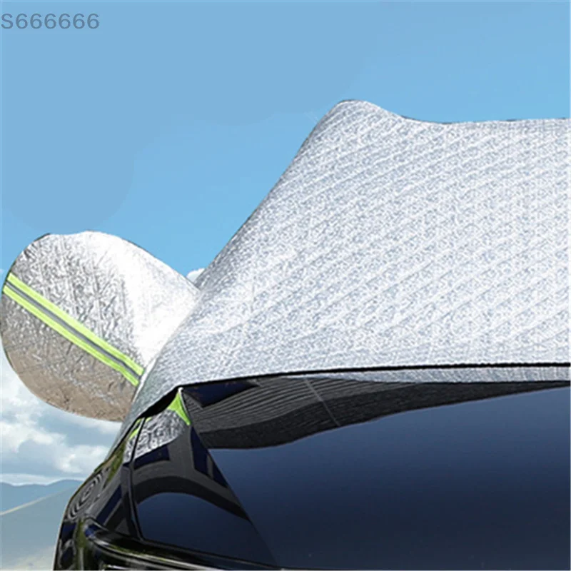 

Sun Protection Snow Proof Freezing Prevention Heat Insulation Windshield Front Cover Universal Car Cover Half Hood Four Seasons