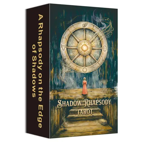 Shadow Rhapsody Tarot Deck, 78 Original Tarot Cards with Guidebook (EN/RU/ES/FR), Beginner Friendly, Daily Reading, 12*7cm, 14+