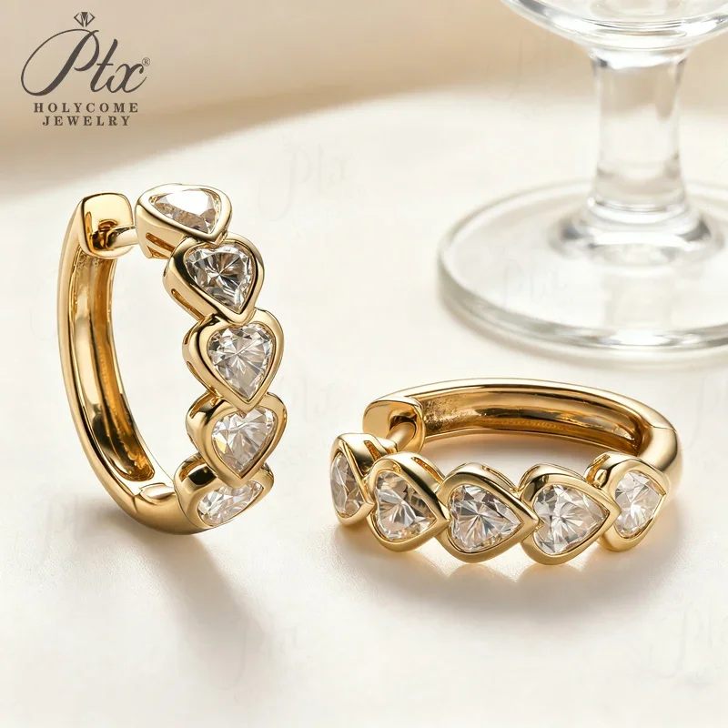 

Женские серьги с выращенными в лаборатории бриллиантами, пятицветные полукруглые, 10 карат, 14-каратное золото 18 карат, серебро 925 пробы, подарок на годовщину, гипоаллергенный, не выцветает