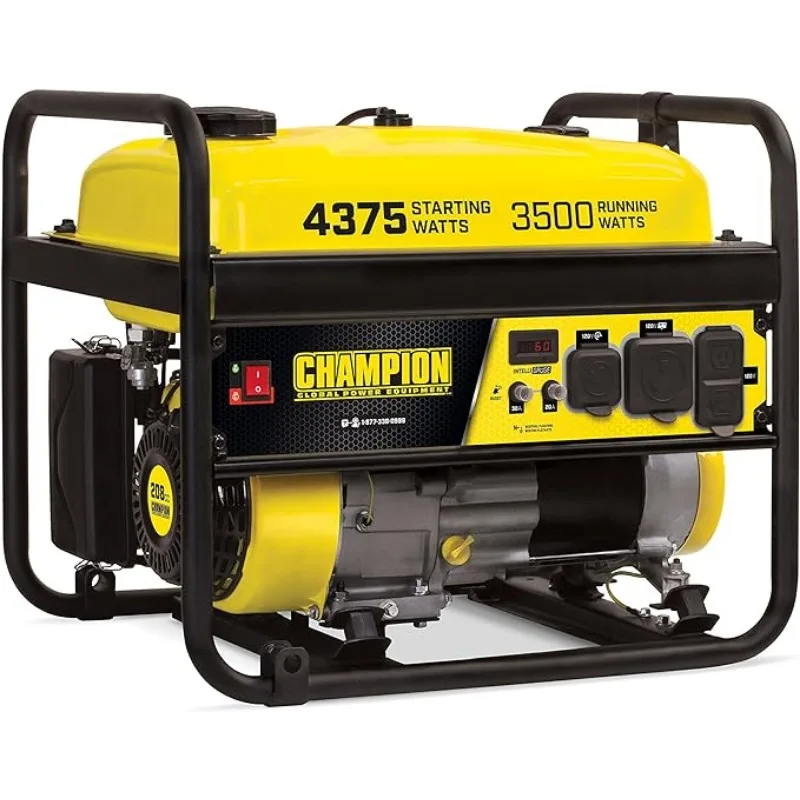 

Champion Power Equipment 100555 4375/3500-Watt RV Ready Portable Generator, Yellow/Black, CARB