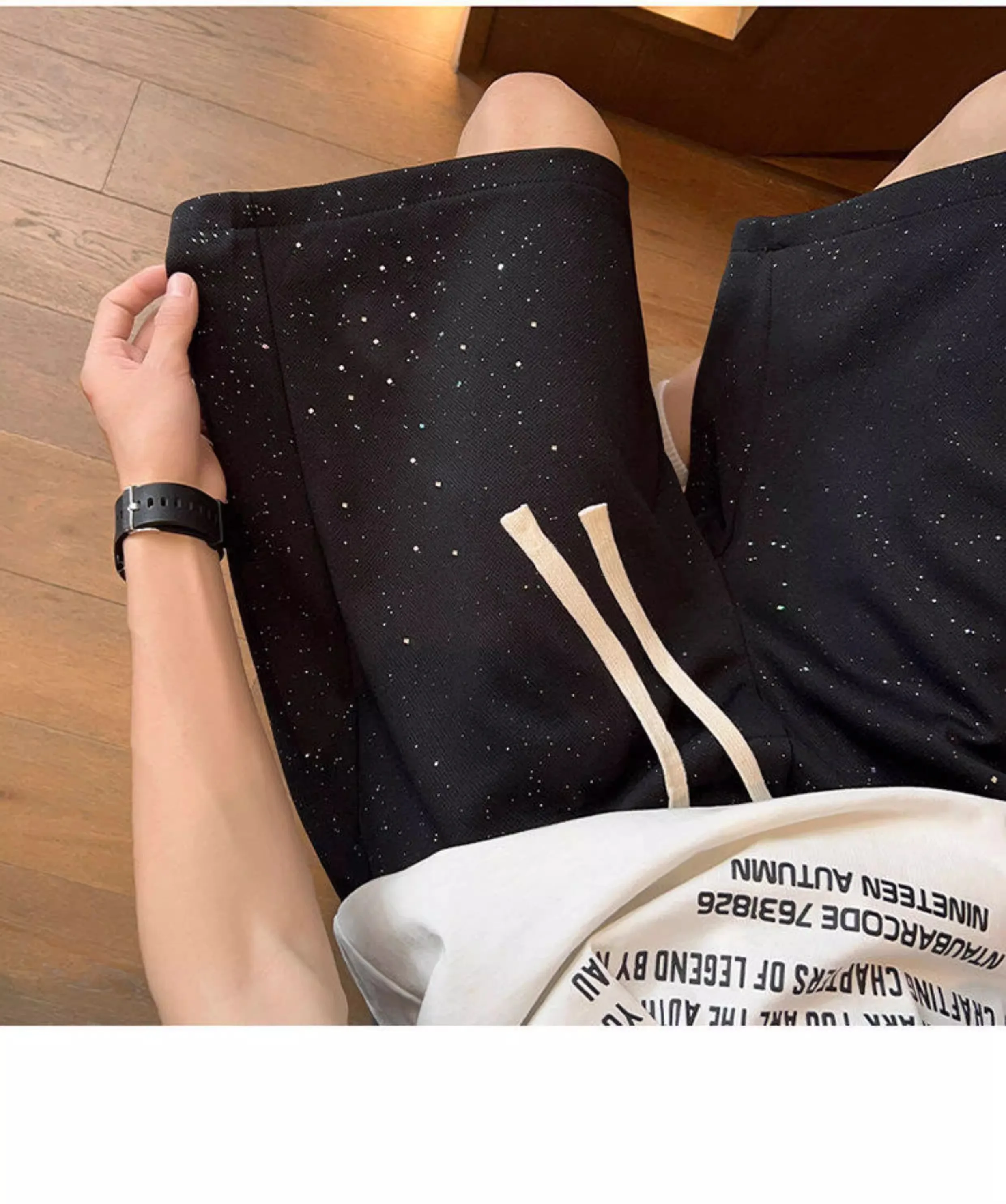 Summer New Heavy Industry Gypsy Sequined Shorts Fashion Trendy Mens Sunshine Teen Boys Loose Casual Fashion Versatile Shorts