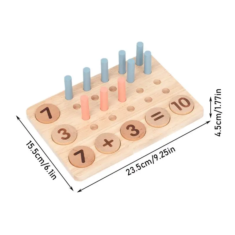 Liczenie Peg Board Drewniane edukacyjne zabawki do liczenia dla maluchów Kreatywne zajęcia w zakresie matematyki dla przedszkolaków dla szkoły domowej