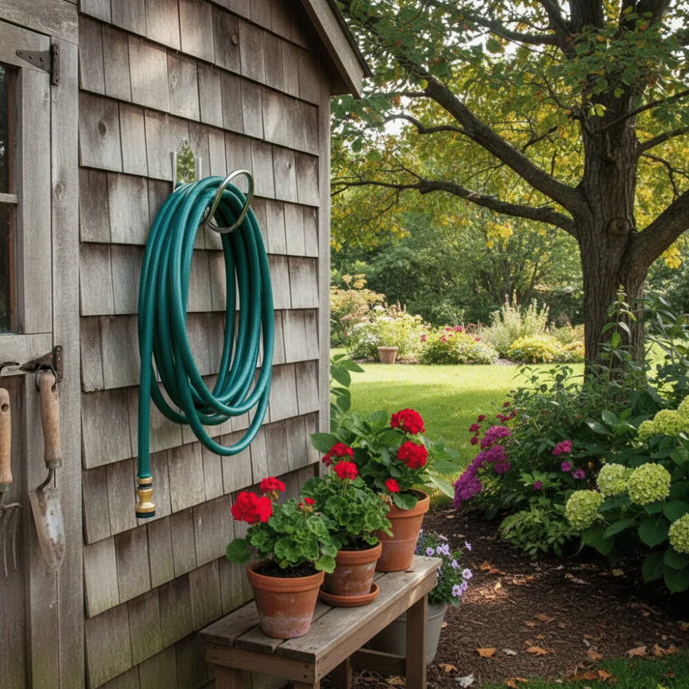 

Wall Mount Design Garden Hose Holder Heavy Duty Construction Mounting System Hose Hanger Wall Mount Wall Installation