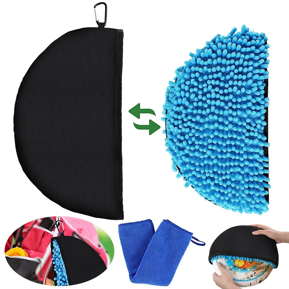 أداة تنظيف القرص الطائر مع قماش من الألياف الدقيقة ومشبك قرص طائر ملحقات منشفة الجولف حقيبة تنظيف الجولف لتجفيف الأقراص