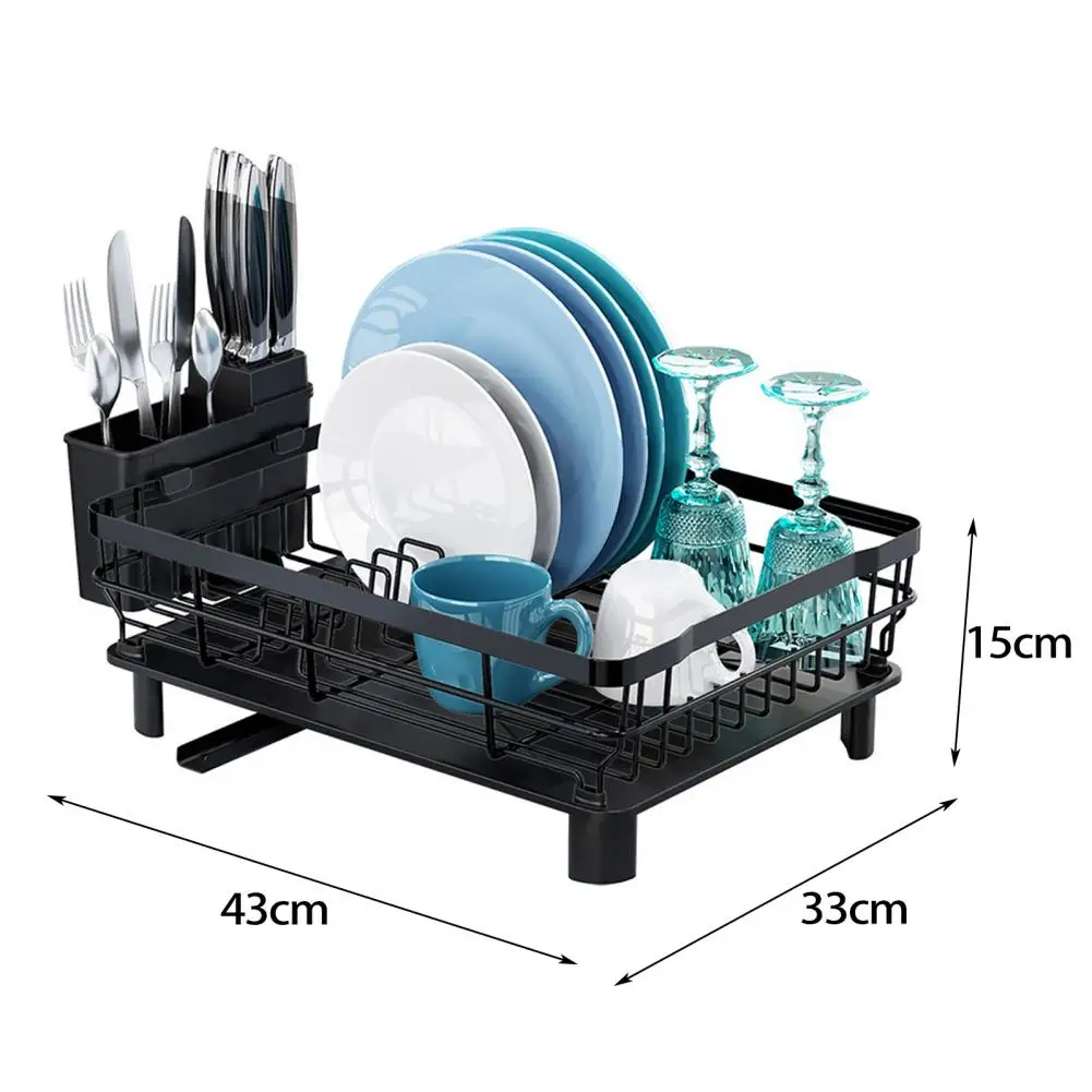 Dish Drying Rack Stainless Steel Drain Basket Drainage Design Stable Base Drain Holder Space-saving Hollow Out Dish Drying Rack