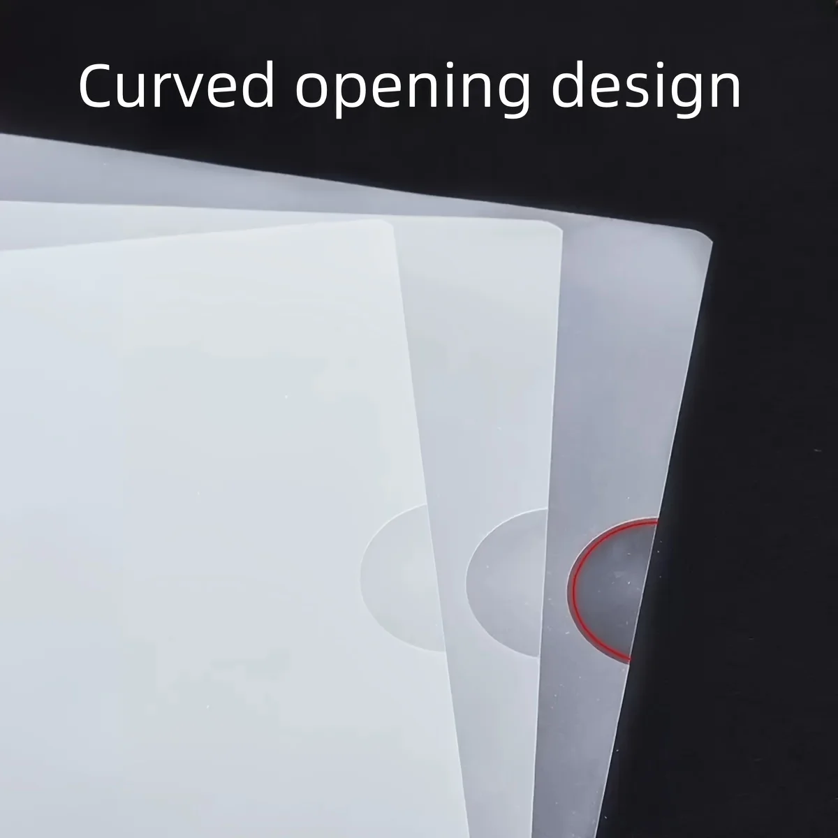 A4 Transparent L-Shaped Folder File Bag description 3