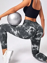 Seamless Tie dye Yoga Pants Sports Leggings High Waist Push Up Women Tights Fitness Workout Leggings Gym Clothing