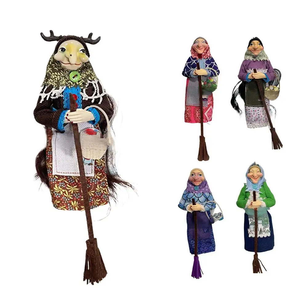 キッチン魔女人形 手作りの幸運のお守り キッチン用 吊り下げ魔女人形 ペンダント お祭り用 アンティーク風装飾